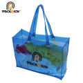 transparent PVC tote bag handle,cheap shoulder handbag